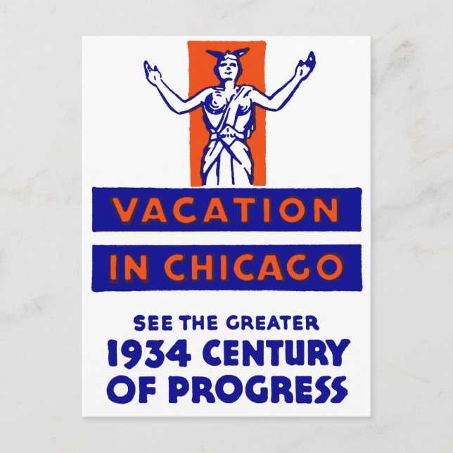 1934 Chicago Century of Progress Postcard (Front)