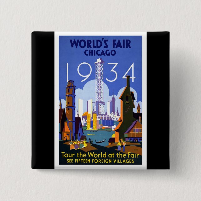 1934 Chicago World's Fair Pinback Button (Front)
