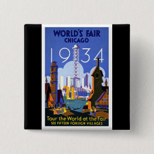 1934 Chicago World's Fair Pinback Button