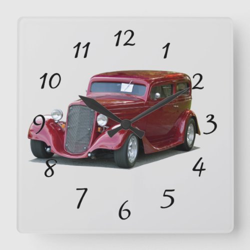 1934 Customized Coupe Hot Rod Large Clock