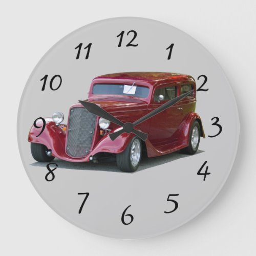 1934 Customized Coupe Hot Rod Large Clock