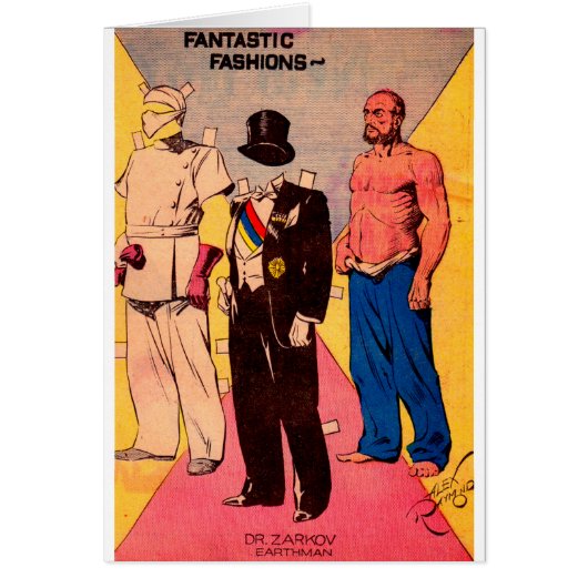 1934 Dr. Zarkov paper doll Flash Gordon Cards (Front)