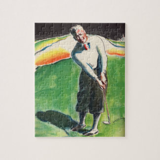 1934 golfing print jigsaw puzzle