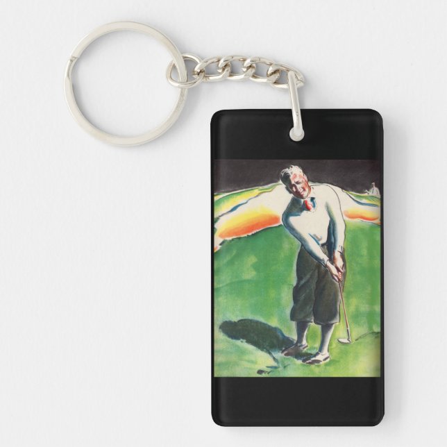 1934 golfing print keychain (Front)