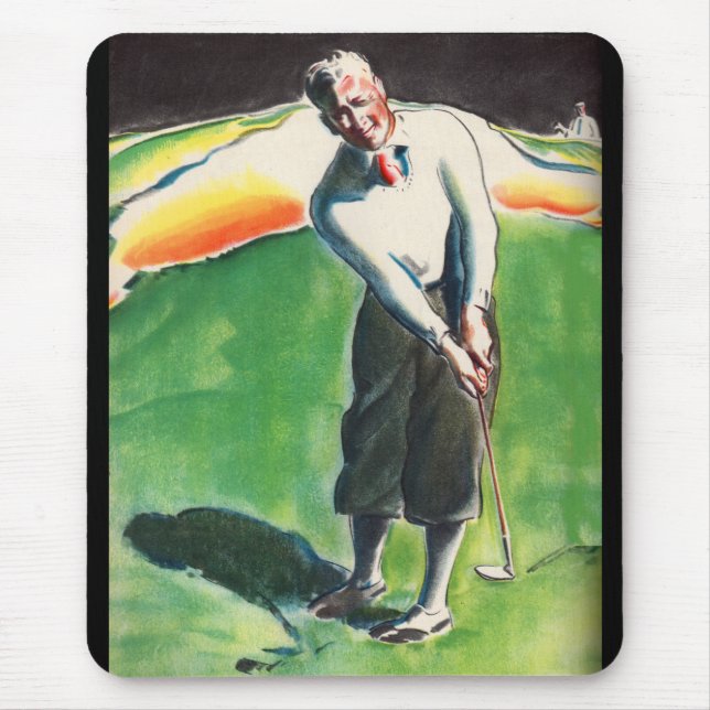 1934 golfing print mouse pad (Front)