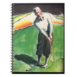 1934 golfing print notebook