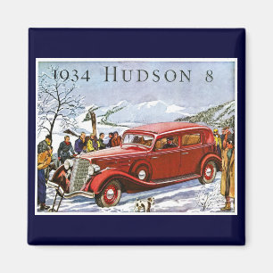 1934 Hudson 8 Vintage Advertisement Magnet
