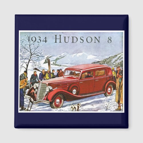 1934 Hudson 8 Vintage Advertisement Magnet