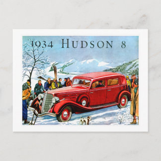 1934 Hudson 8 Vintage Automobile Advertisement Postcard
