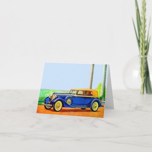 1934 Lincoln model KA Note Card