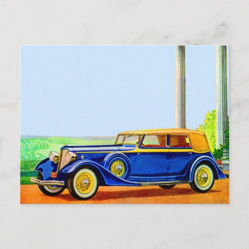 1934 Lincoln model KA Postcard