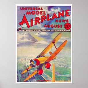 1934 MAGAZINE: MODEL AIRPLANE NEWS POSTER