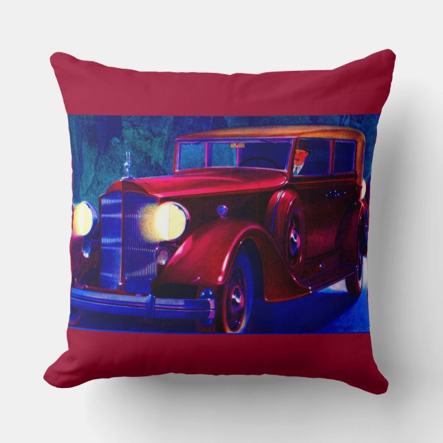 1934 Packard automobile print Throw Pillow (Front)