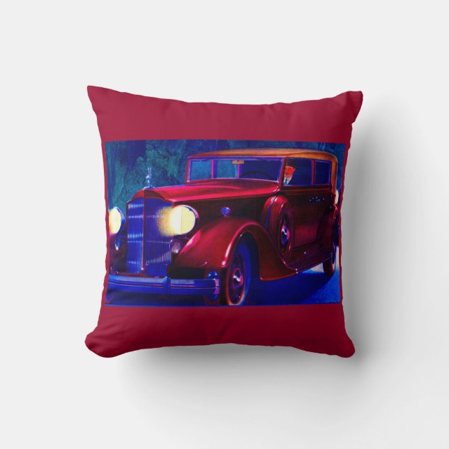 1934 Packard automobile print Throw Pillow (Front)