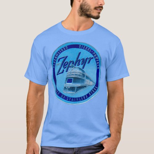 1934 The Zephyr Passenger Train T_Shirt