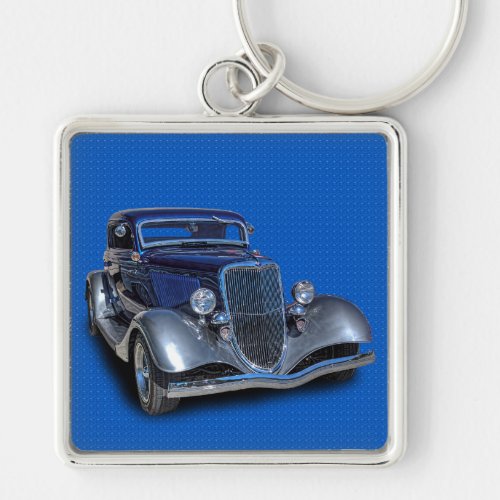 1934 Vintage car cars vehicles autos vehicle Keychain