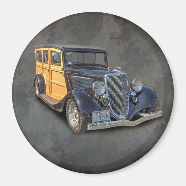 1934 VINTAGE WOODIE MAGNET (Front)