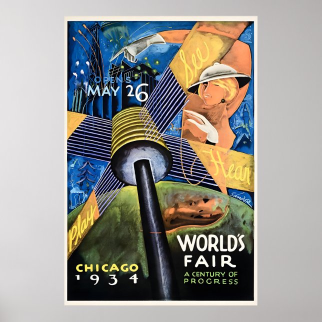 1934 World's Fair - Chicago Century of Progress Poster (Front)