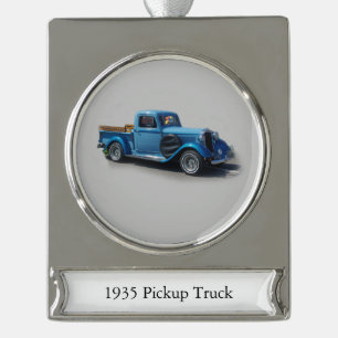 1935 Blue Truck banner ornament
