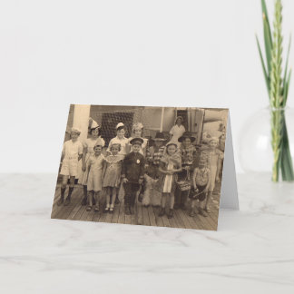 1935 childrens shipboard costume party card