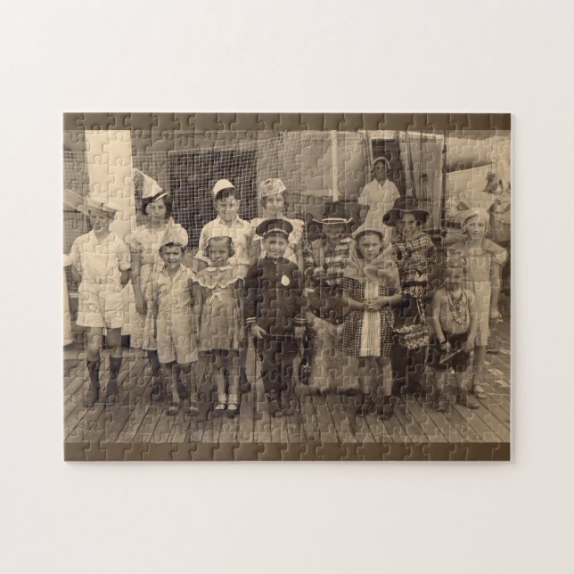 1935 childrens shipboard costume party jigsaw puzzle (Horizontal)