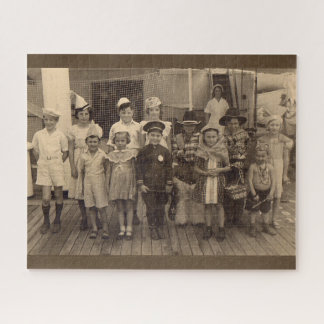 1935 childrens shipboard costume party jigsaw puzzle