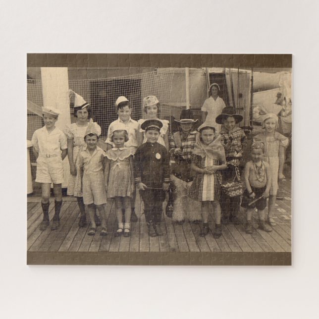 1935 childrens shipboard costume party jigsaw puzzle (Horizontal)