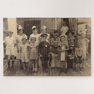1935 childrens shipboard costume party jigsaw puzzle