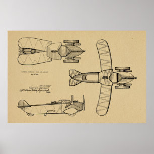 1935 Flying Car Boat Airplane Patent Drawing Print