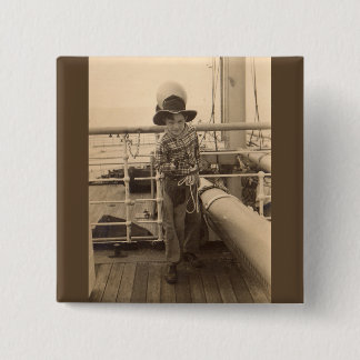 1935 juvenile cowboy on shipboard button