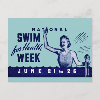 1935 Swim For Health Postcard by historicimage at Zazzle