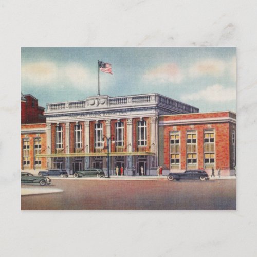 1936 Atlantic City  Train Station PRSL Postcard