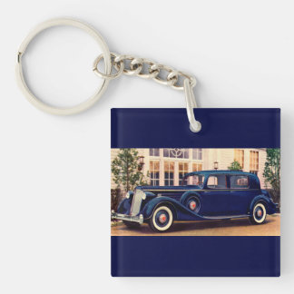 1936 blue Packard Keychain