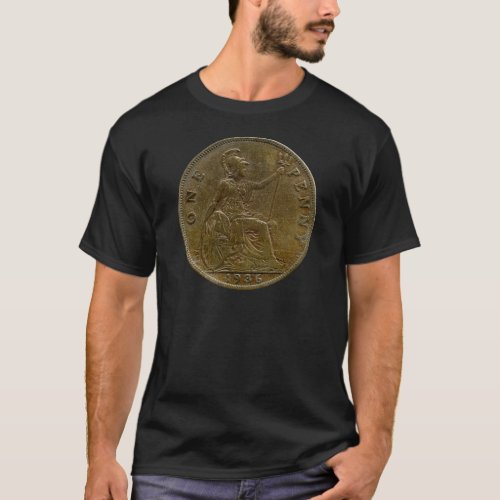 1936 British penny t_shirt