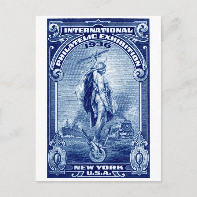 1936 International Philatelic Expo New York Postcard (Front)