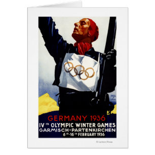 1936 Olympic Winter Games Advertisement Poster Cards