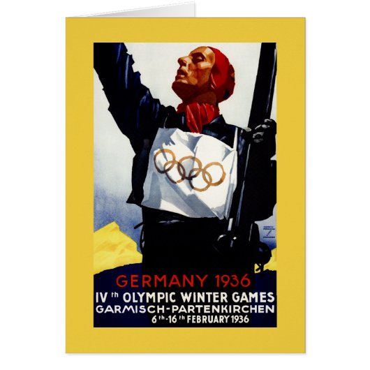 1936 Olympic Winter Games Advertisement Poster Cards (Front)