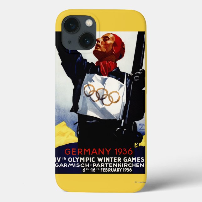 1936 Olympic Winter Games Advertisement Poster Case-Mate iPhone Case (Back)