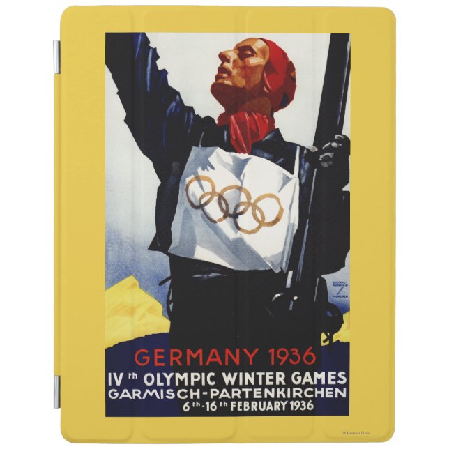 1936 Olympic Winter Games Advertisement Poster iPad Smart Cover (Front)