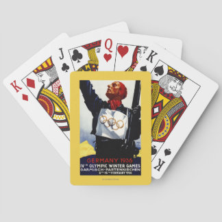 1936 Olympic Winter Games Advertisement Poster Poker Cards