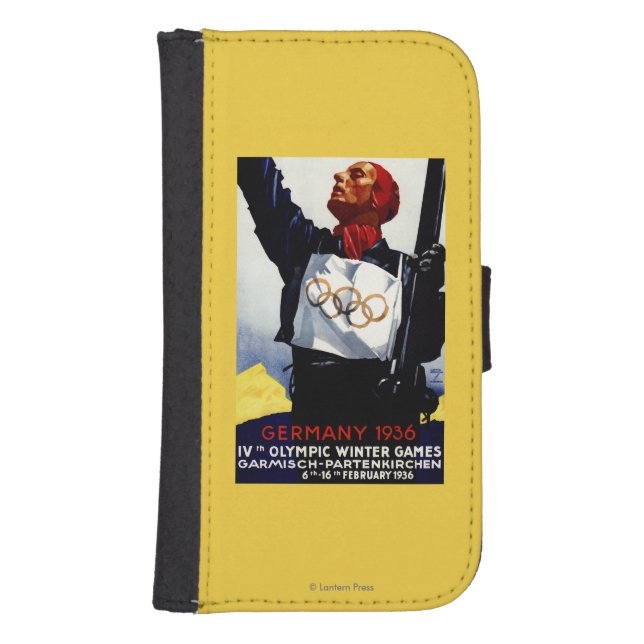 1936 Olympic Winter Games Advertisement Poster Samsung Galaxy Wallet Case (Front)