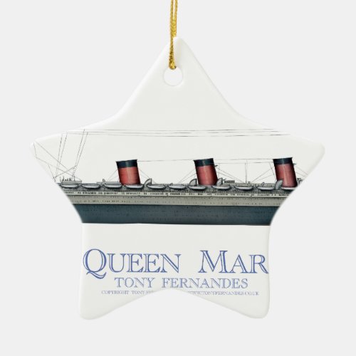 1936 Queen Mary 1 Ceramic Ornament