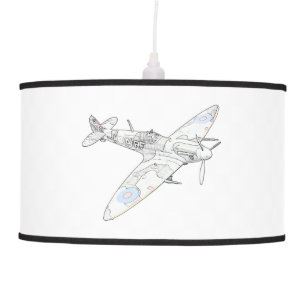 1936 Spitfire Fighter Plane Ceiling Lamp