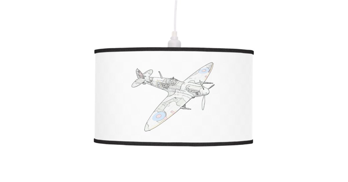 1936 Spitfire Fighter Plane Ceiling Lamp Zazzle Com 1936 Spitfire Fighter Plane Ceiling, Plane Lamp Shade