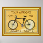 1936 Tour de France Poster 12 x 16<br><div class="desc">Vintage Tour De France 1936 Poster. May be available in other sizes.</div>