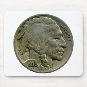 1936 US 'Buffalo' nickel heads mousepad