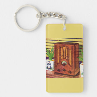 1937 cathedral radio keychain