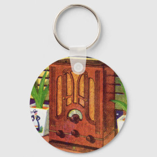 1937 cathedral radio keychain
