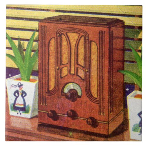 1937 cathedral radio tile
