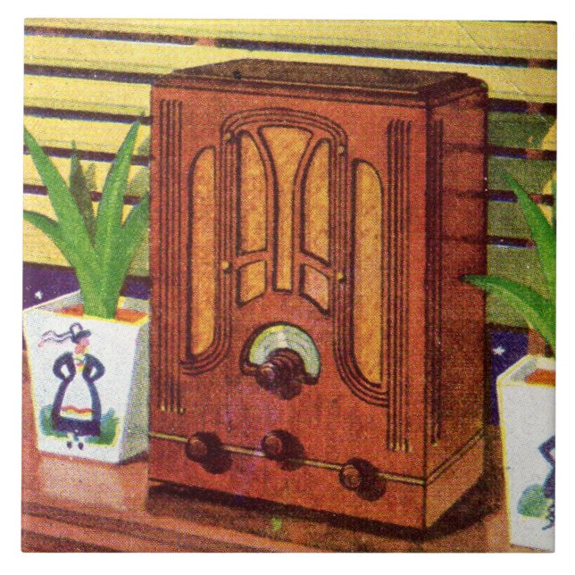 1937 cathedral radio tile (Front)